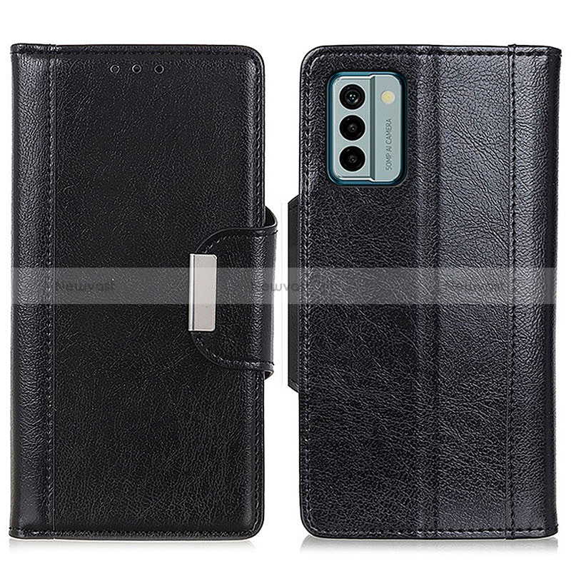 Leather Case Stands Flip Cover Holder M01L for Nokia G22 Black