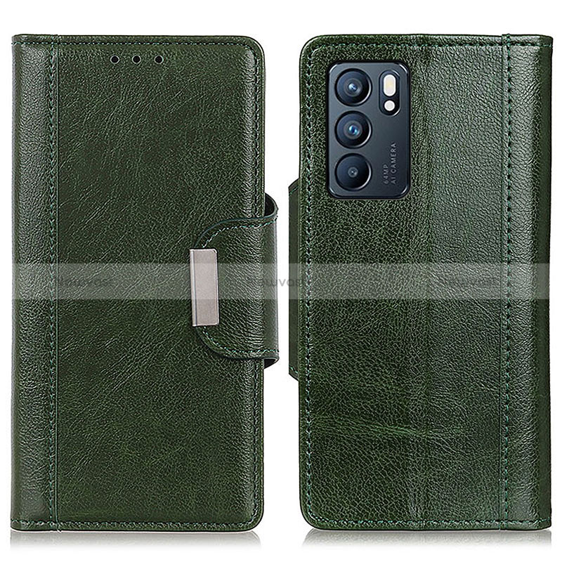 Leather Case Stands Flip Cover Holder M01L for Oppo Reno6 5G