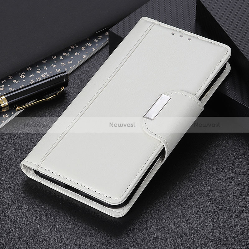 Leather Case Stands Flip Cover Holder M01L for Realme GT Neo 5G White