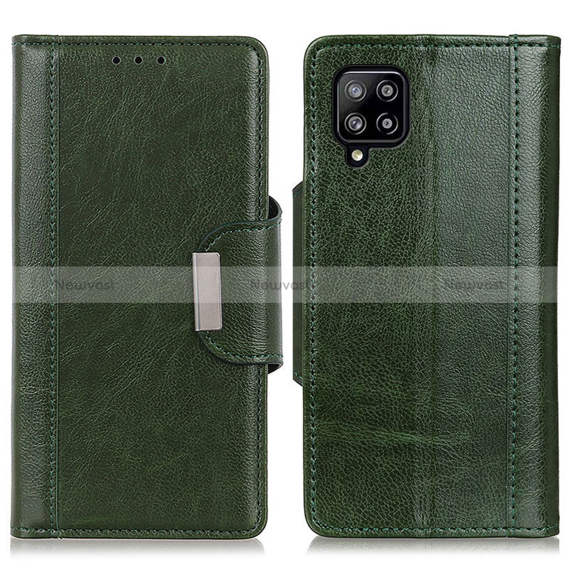 Leather Case Stands Flip Cover Holder M01L for Samsung Galaxy A22 4G Green