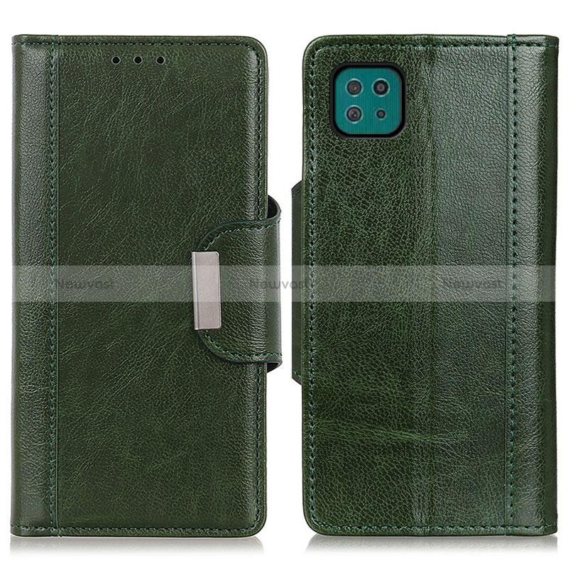 Leather Case Stands Flip Cover Holder M01L for Samsung Galaxy A22 5G Green