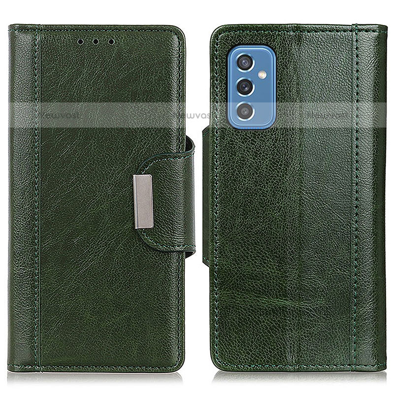 Leather Case Stands Flip Cover Holder M01L for Samsung Galaxy M52 5G Green