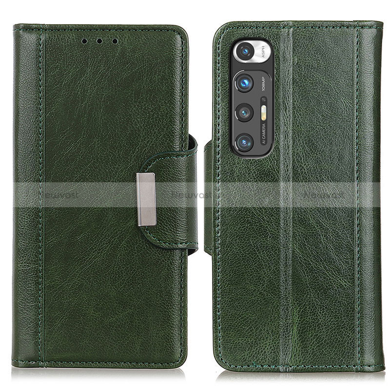 Leather Case Stands Flip Cover Holder M01L for Xiaomi Mi 10S 5G Green