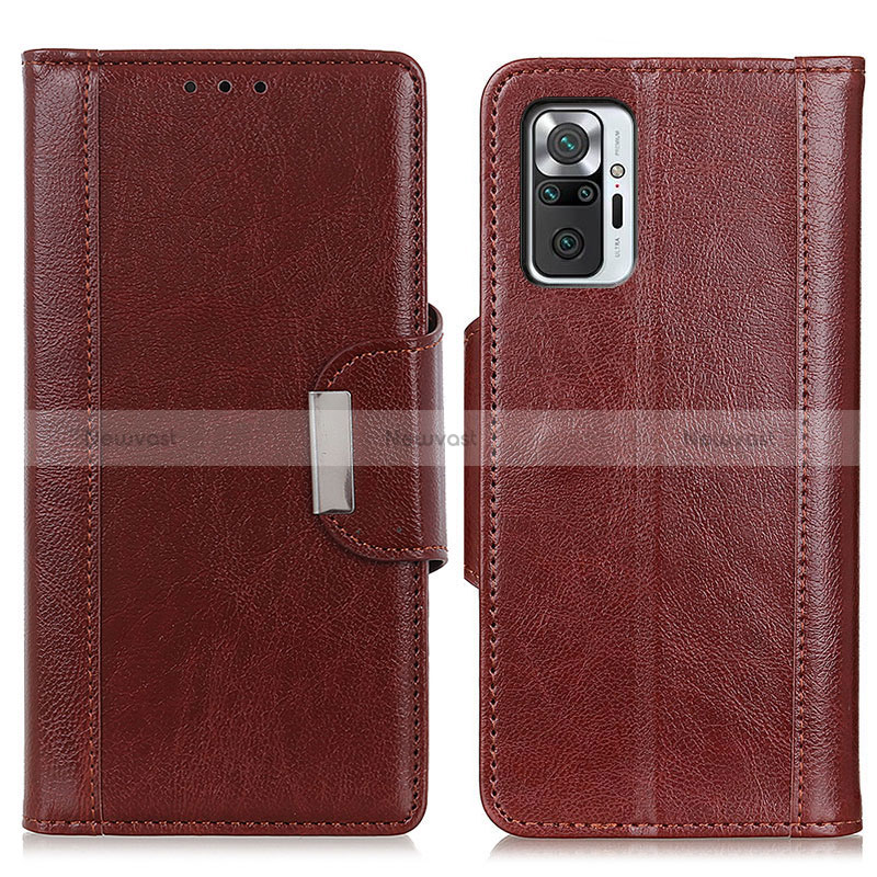 Leather Case Stands Flip Cover Holder M01L for Xiaomi Redmi Note 10 Pro 4G