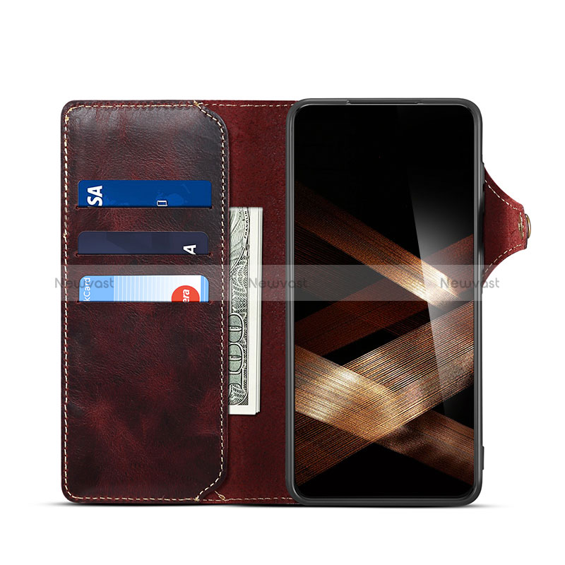 Leather Case Stands Flip Cover Holder M01T for Samsung Galaxy S24 Plus 5G