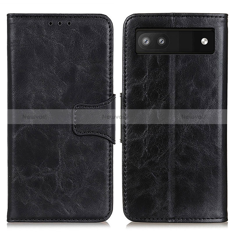 Leather Case Stands Flip Cover Holder M02L for Google Pixel 7a 5G Black