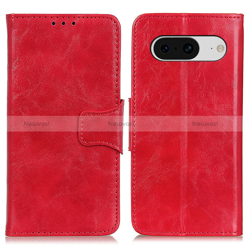 Leather Case Stands Flip Cover Holder M02L for Google Pixel 8 5G Red