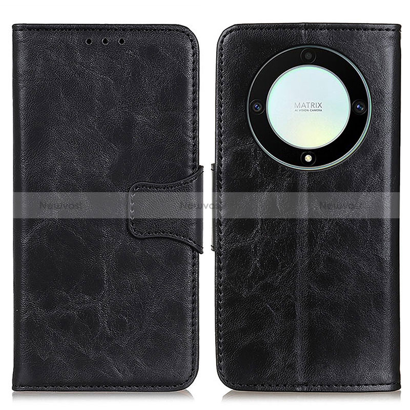 Leather Case Stands Flip Cover Holder M02L for Huawei Honor Magic5 Lite 5G Black