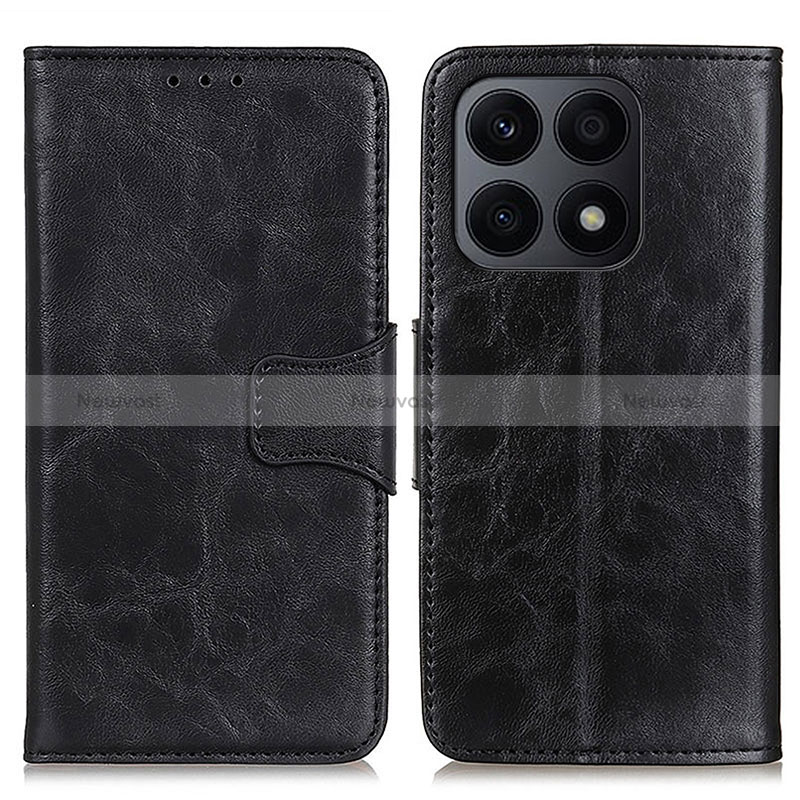 Leather Case Stands Flip Cover Holder M02L for Huawei Honor X8a 4G Black