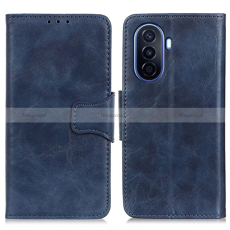 Leather Case Stands Flip Cover Holder M02L for Huawei Nova Y70 Blue