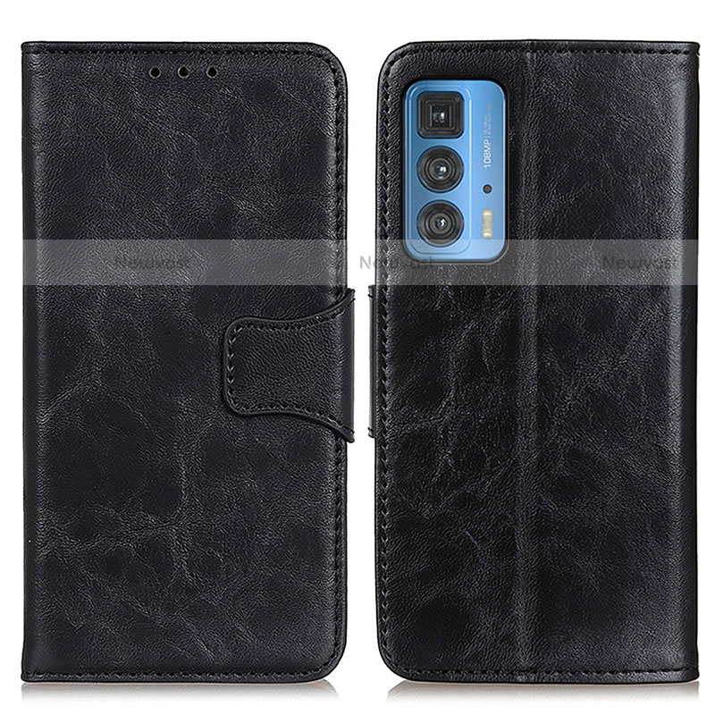 Leather Case Stands Flip Cover Holder M02L for Motorola Moto Edge 20 Pro 5G Black