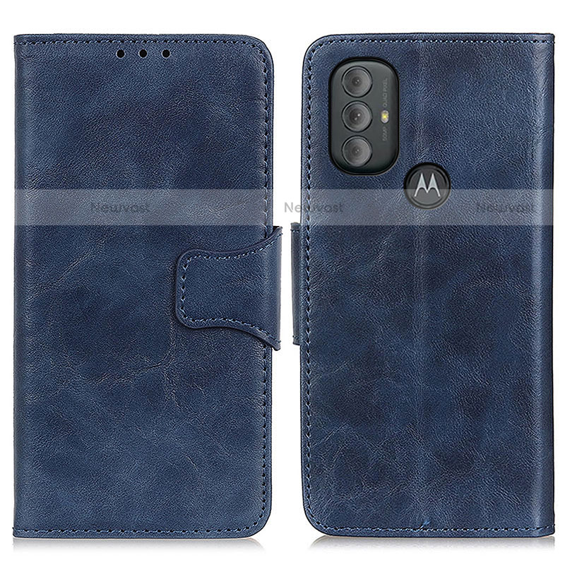 Leather Case Stands Flip Cover Holder M02L for Motorola Moto G Play Gen 2 Blue