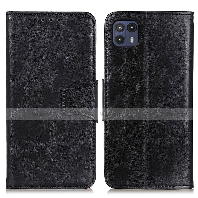 Leather Case Stands Flip Cover Holder M02L for Motorola Moto G50 5G Black