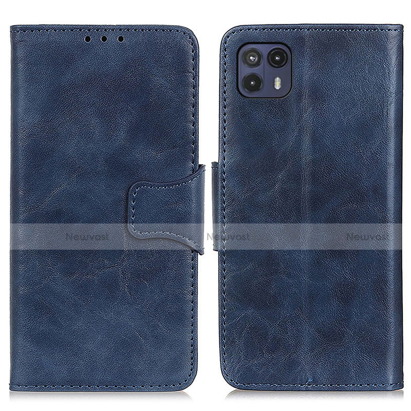 Leather Case Stands Flip Cover Holder M02L for Motorola Moto G50 5G Blue