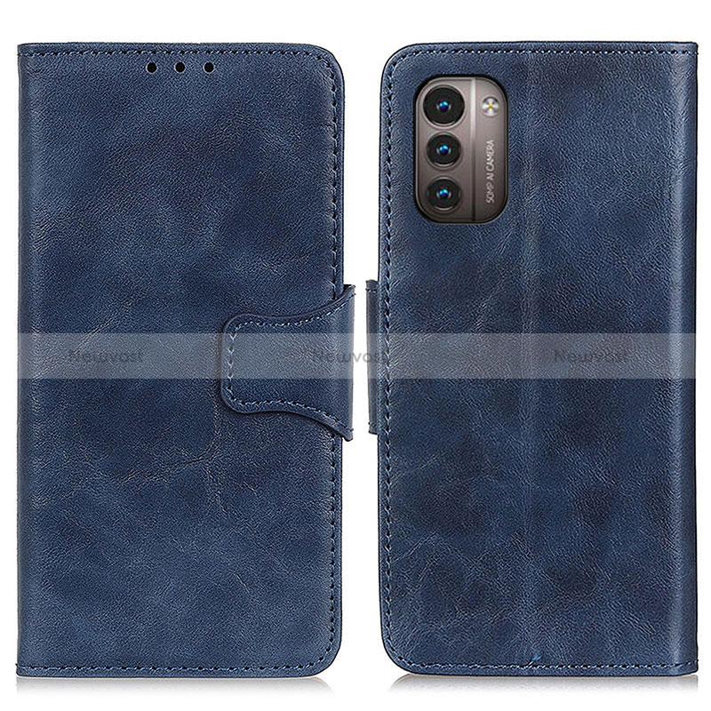 Leather Case Stands Flip Cover Holder M02L for Nokia G21 Blue