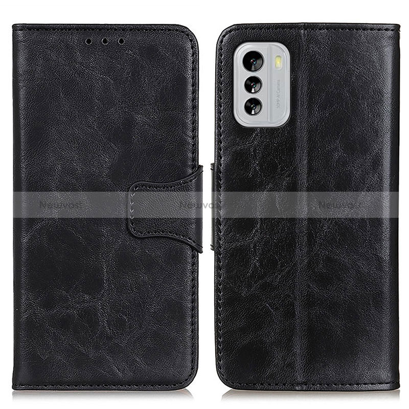 Leather Case Stands Flip Cover Holder M02L for Nokia G60 5G Black