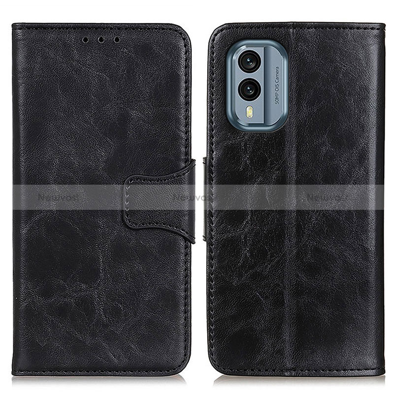 Leather Case Stands Flip Cover Holder M02L for Nokia X30 5G Black