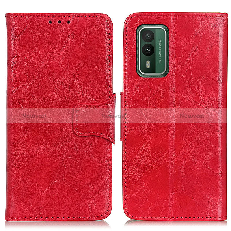 Leather Case Stands Flip Cover Holder M02L for Nokia XR21 Red