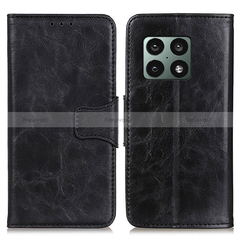 Leather Case Stands Flip Cover Holder M02L for OnePlus 10 Pro 5G Black