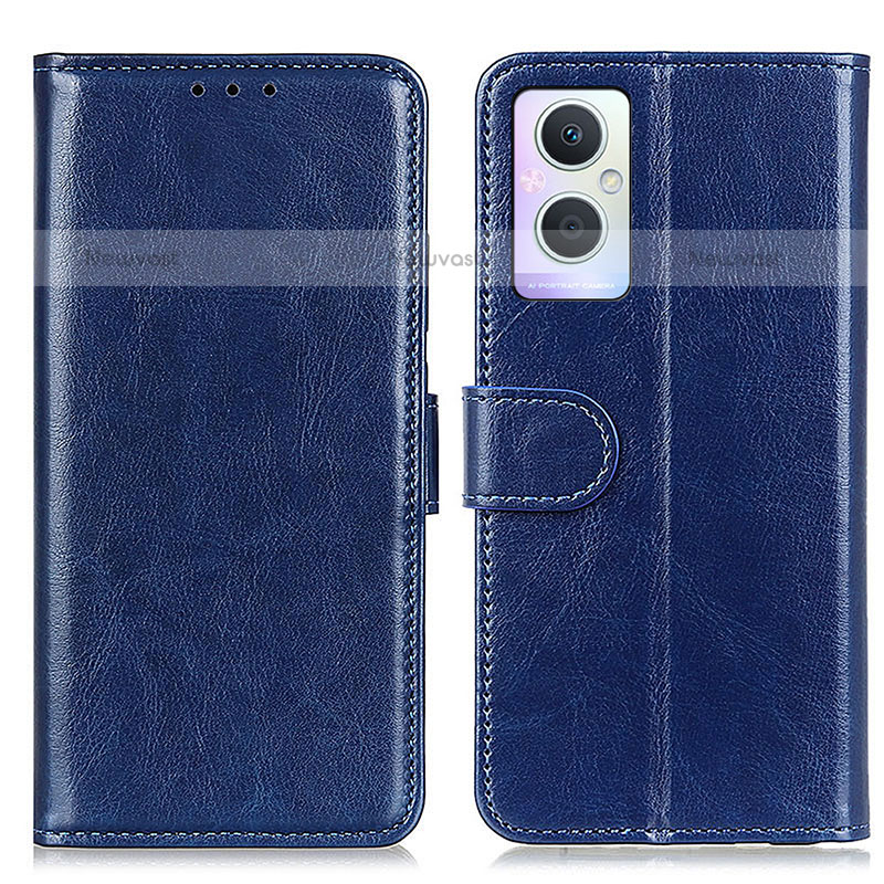 Leather Case Stands Flip Cover Holder M02L for OnePlus Nord N20 5G Blue