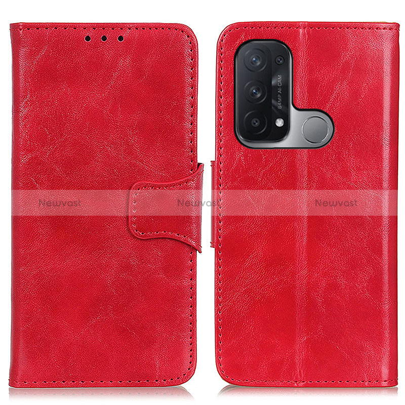 Leather Case Stands Flip Cover Holder M02L for Oppo Reno5 A Red