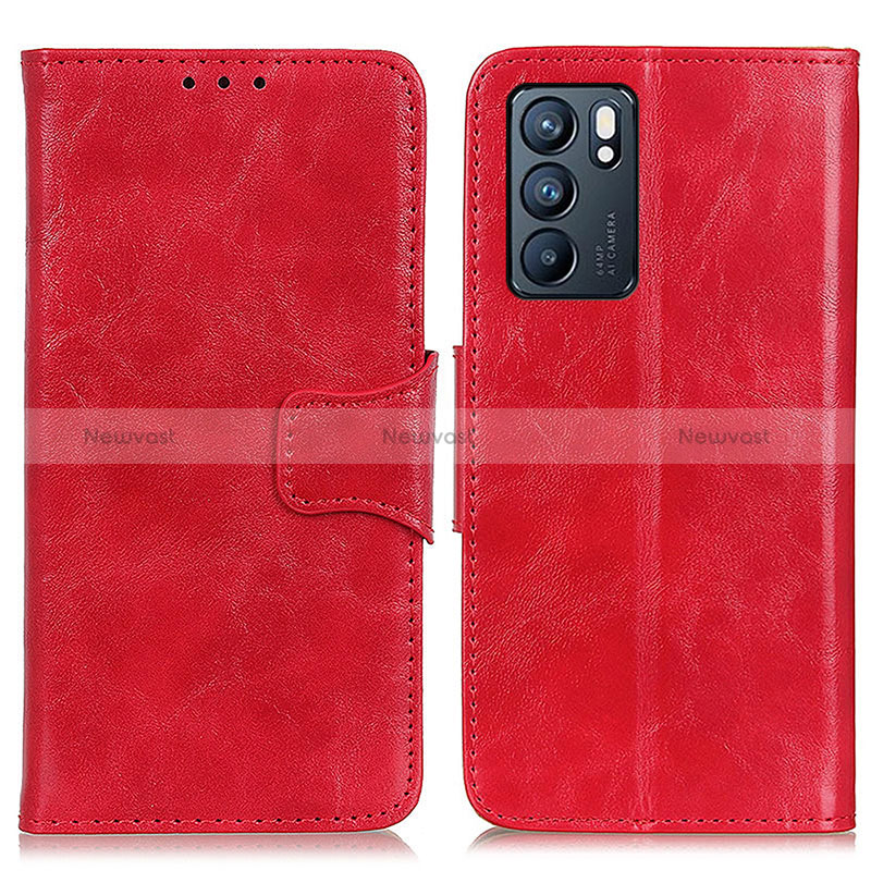 Leather Case Stands Flip Cover Holder M02L for Oppo Reno6 5G