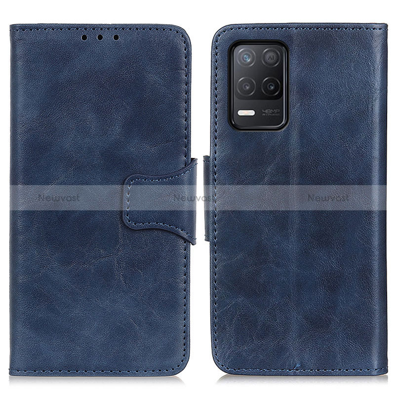 Leather Case Stands Flip Cover Holder M02L for Realme Q3 5G Blue