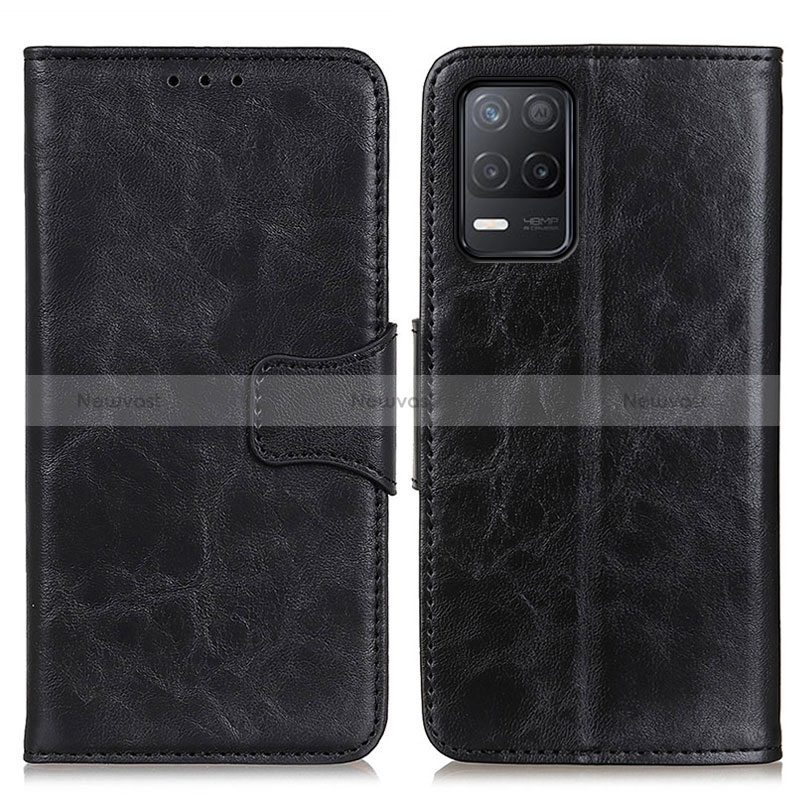 Leather Case Stands Flip Cover Holder M02L for Realme Q3i 5G Black