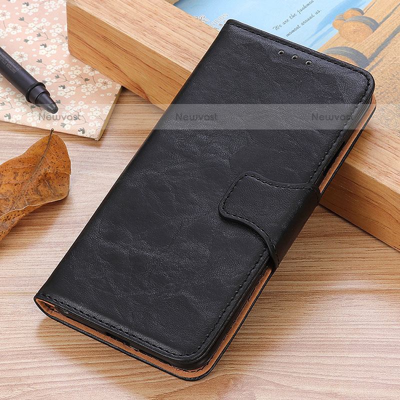 Leather Case Stands Flip Cover Holder M02L for Samsung Galaxy A02s Black