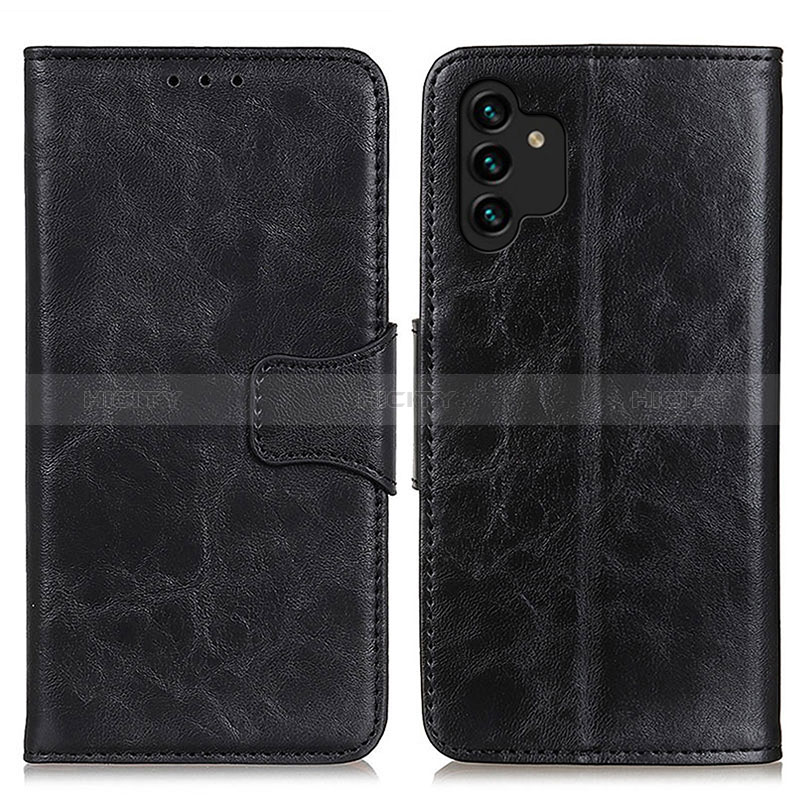 Leather Case Stands Flip Cover Holder M02L for Samsung Galaxy A04s Black