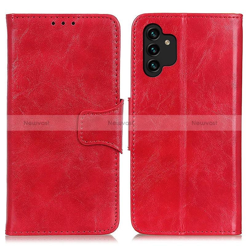 Leather Case Stands Flip Cover Holder M02L for Samsung Galaxy A13 4G Red