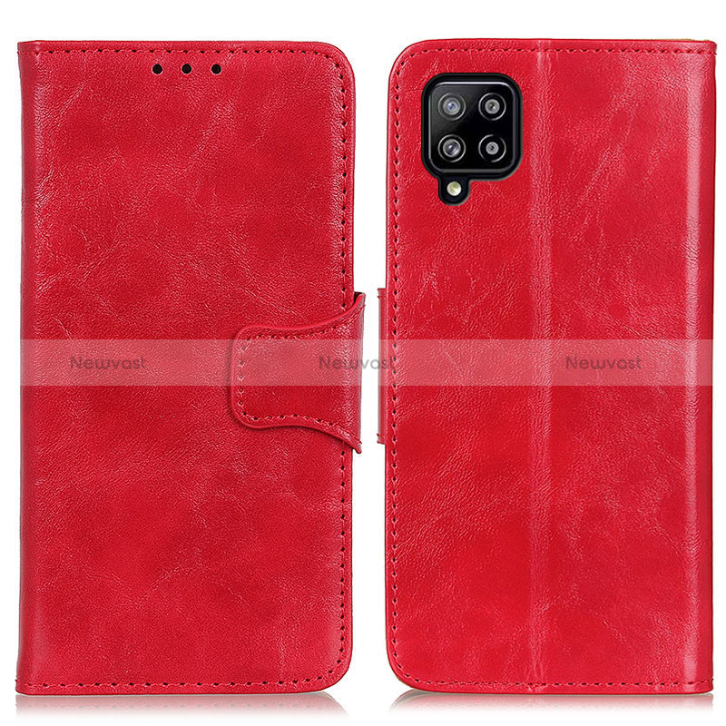 Leather Case Stands Flip Cover Holder M02L for Samsung Galaxy A22 4G Red