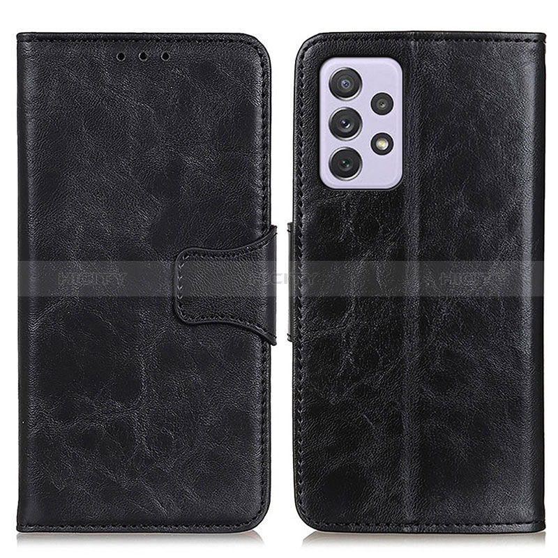 Leather Case Stands Flip Cover Holder M02L for Samsung Galaxy A73 5G Black