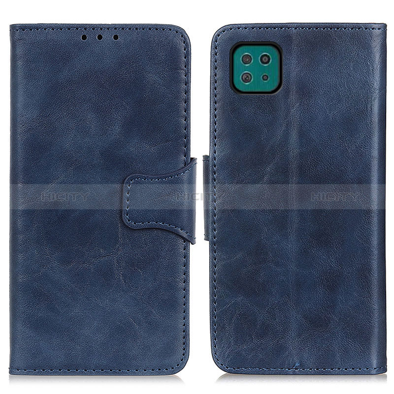 Leather Case Stands Flip Cover Holder M02L for Samsung Galaxy F42 5G Blue