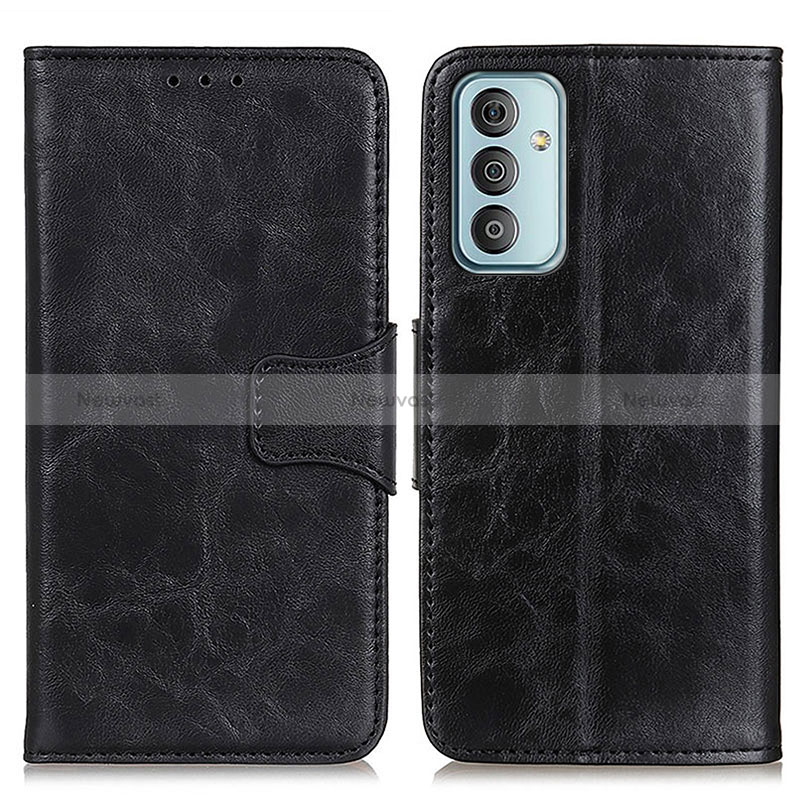 Leather Case Stands Flip Cover Holder M02L for Samsung Galaxy M23 5G Black