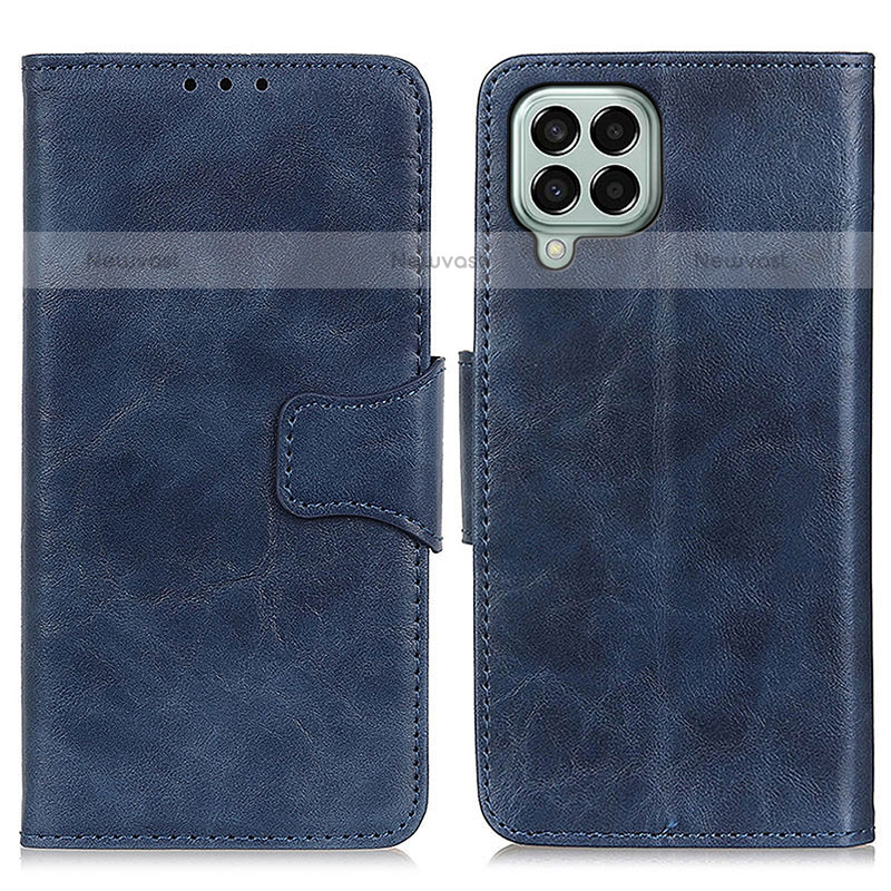 Leather Case Stands Flip Cover Holder M02L for Samsung Galaxy M33 5G Blue