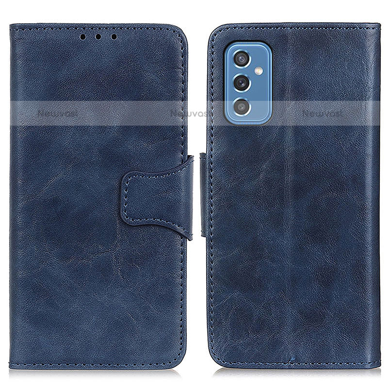 Leather Case Stands Flip Cover Holder M02L for Samsung Galaxy M52 5G Blue