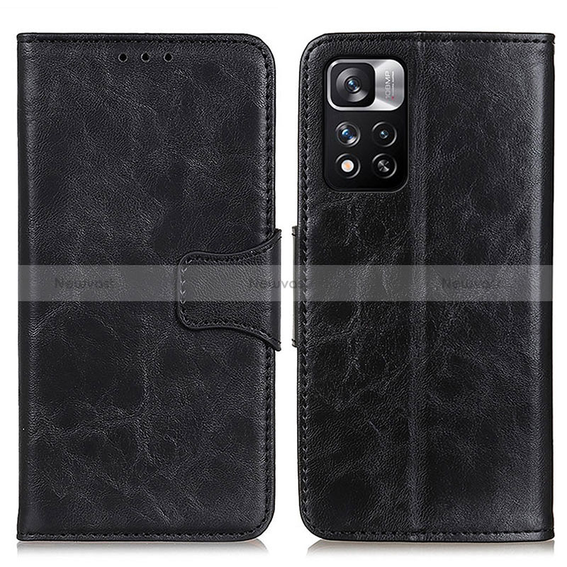 Leather Case Stands Flip Cover Holder M02L for Xiaomi Mi 11i 5G (2022) Black