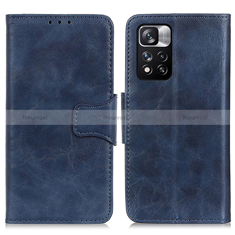 Leather Case Stands Flip Cover Holder M02L for Xiaomi Mi 11i 5G (2022) Blue