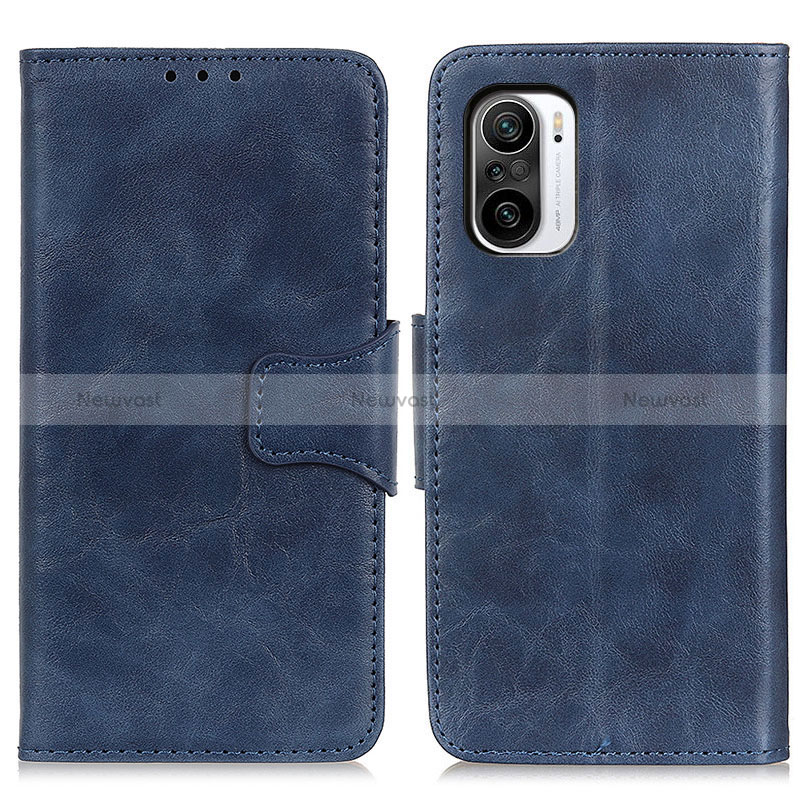 Leather Case Stands Flip Cover Holder M02L for Xiaomi Mi 11i 5G Blue