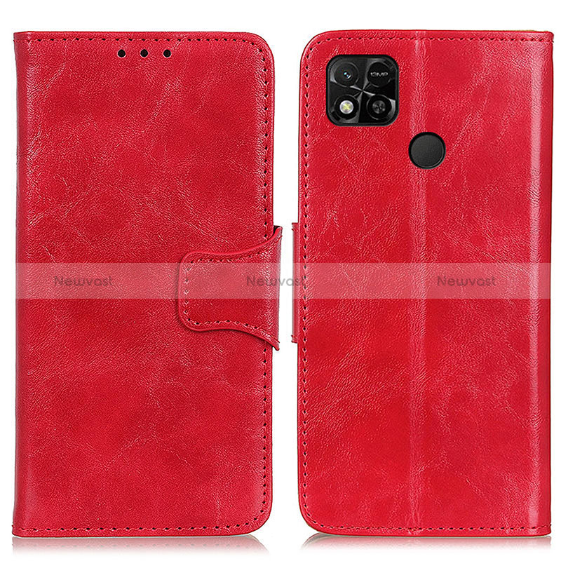 Leather Case Stands Flip Cover Holder M02L for Xiaomi POCO C3 Red