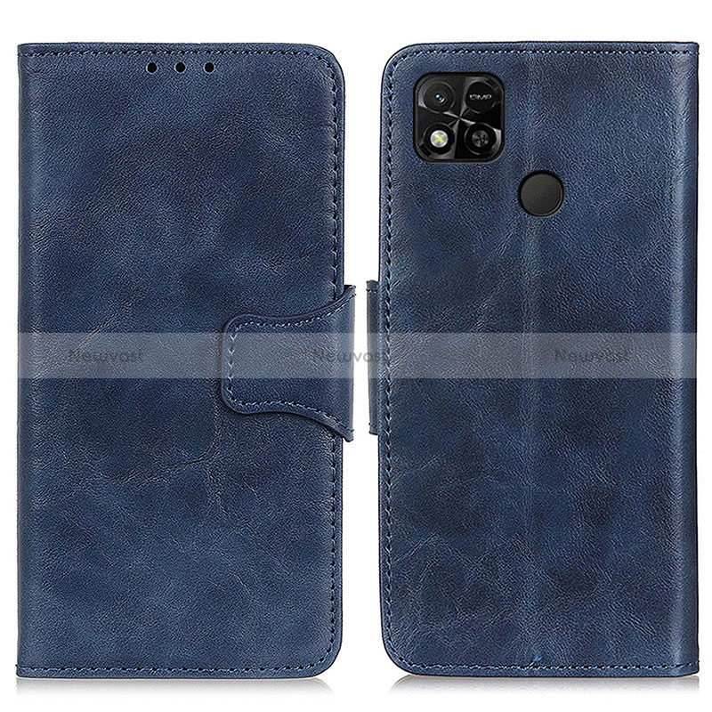 Leather Case Stands Flip Cover Holder M02L for Xiaomi Redmi 9C NFC Blue