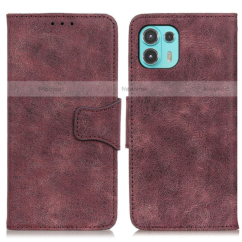 Leather Case Stands Flip Cover Holder M03L for Motorola Moto Edge 20 Lite 5G Purple