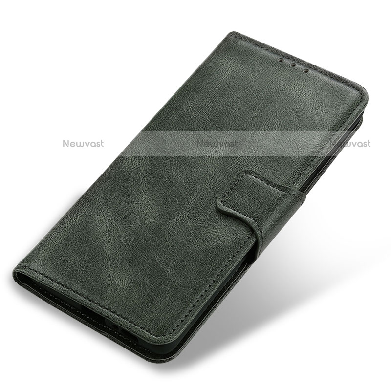 Leather Case Stands Flip Cover Holder M03L for Motorola Moto Edge Plus (2022) 5G Green