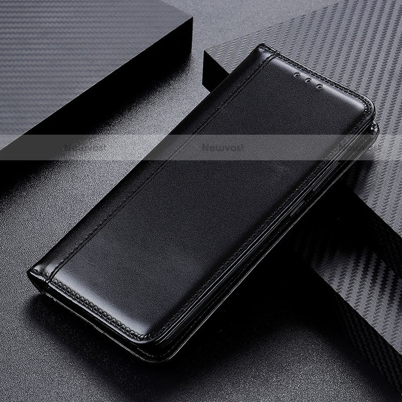 Leather Case Stands Flip Cover Holder M03L for Motorola Moto G10 Black