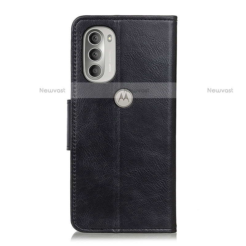 Leather Case Stands Flip Cover Holder M03L for Motorola Moto G51 5G