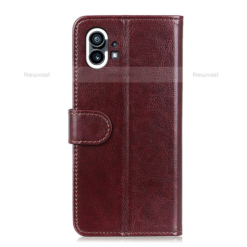 Leather Case Stands Flip Cover Holder M03L for Nothing Phone 1