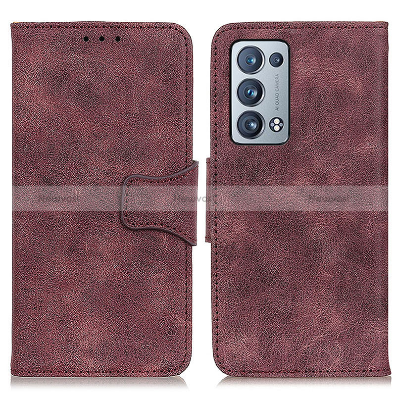 Leather Case Stands Flip Cover Holder M03L for Oppo Reno6 Pro 5G