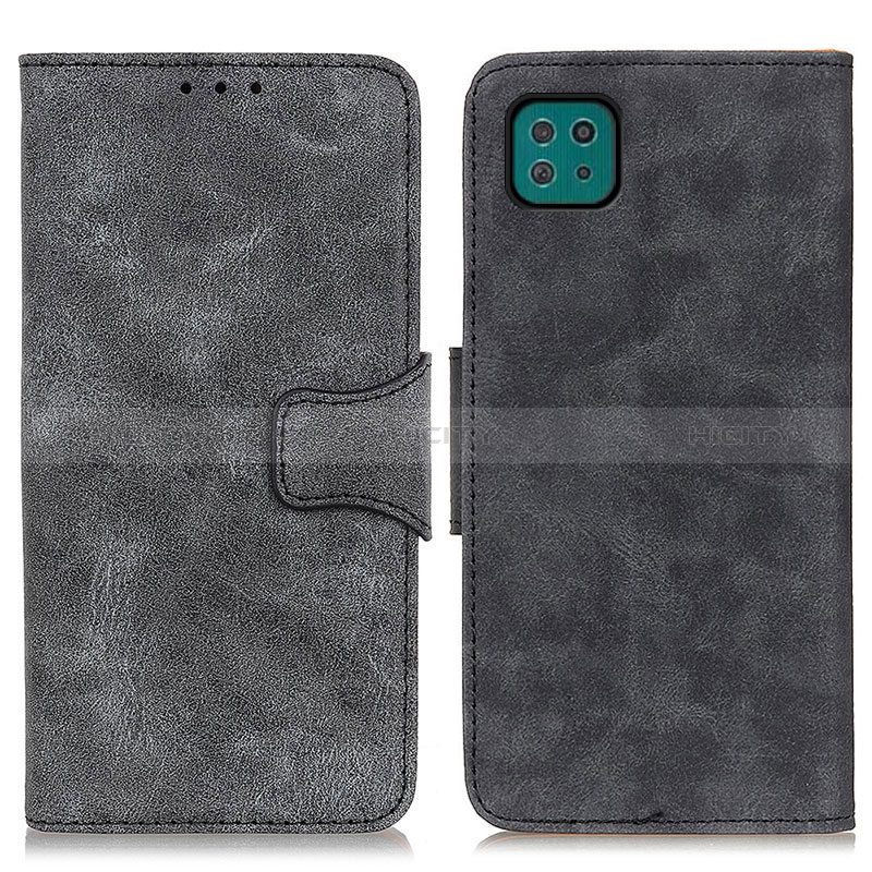 Leather Case Stands Flip Cover Holder M03L for Samsung Galaxy F42 5G Black