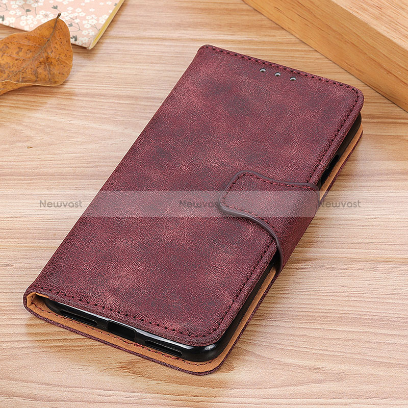 Leather Case Stands Flip Cover Holder M03L for Samsung Galaxy M02s Purple